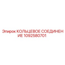 1092580701 КОЛЬЦЕВОЕ СОЕДИНЕНИЕ Epiroc