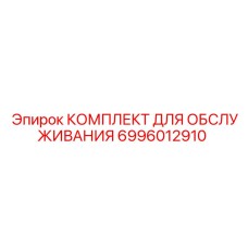 6996012910 КОМПЛЕКТ ДЛЯ ОБСЛУЖИВАНИЯ | Epiroc
