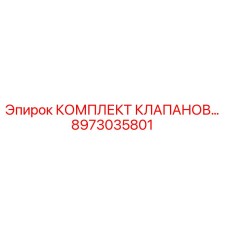 8973035801 КОМПЛЕКТ КЛАПАНОВ Epiroc