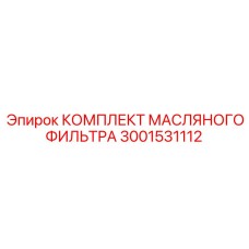 3001531112 КОМПЛЕКТ МАСЛЯНОГО ФИЛЬТРА Epiroc