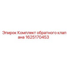 1625170453 Комплект обратного клапана Epiroc