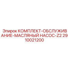 2910021200 КОМПЛЕКТ-ОБСЛУЖИВАНИЕ-МАСЛЯНЫЙ НАСОС-Z2 | Epiroc