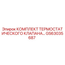 GS63035687 КОМПЛЕКТ ТЕРМОСТАТИЧЕСКОГО КЛАПАНА Эпирок