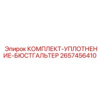 2657456410 КОМПЛЕКТ-УПЛОТНЕНИЕ-БЮСТГАЛЬТЕР Epiroc