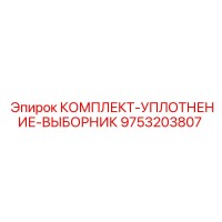 9753203807 КОМПЛЕКТ-УПЛОТНЕНИЕ-ВЫБОРНИК Epiroc
