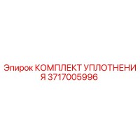 3717005996 КОМПЛЕКТ УПЛОТНЕНИЯ Эпирок