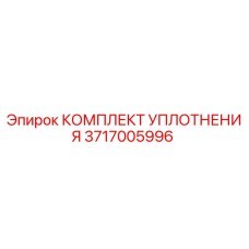 3717005996 КОМПЛЕКТ УПЛОТНЕНИЯ Эпирок