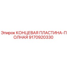 9170920330 КОНЦЕВАЯ ПЛАСТИНА-ПОЛНАЯ Epiroc