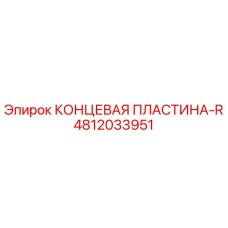 4812033951 КОНЦЕВАЯ ПЛАСТИНА-R Epiroc