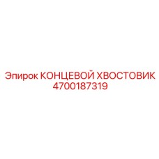4700187319 Концевой хвостовик Epiroc