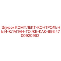 4700920962 КОМПЛЕКТ-КОНТРОЛЬНЫЙ-КЛАПАН-ТО ЖЕ-КАК-893 Epiroc