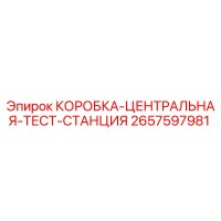 2657597981 КОРОБКА-ЦЕНТРАЛЬНАЯ-ТЕСТ-СТАНЦИЯ (Epiroc)