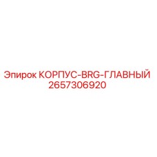 2657306920 КОРПУС-BRG-ГЛАВНЫЙ Epiroc