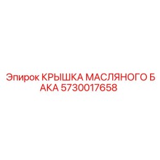 5730017658 КРЫШКА МАСЛЯНОГО БАКА Epiroc