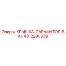 4812200309 КРЫШКА-ПАРАМАТОР-БАК Epiroc