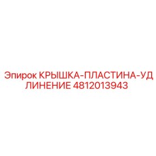 4812013943 КРЫШКА-ПЛАСТИНА-УДЛИНЕНИЕ Epiroc