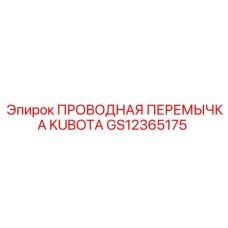 GS12365175 ПРОВОДНАЯ ПЕРЕМЫЧКА KUBOTA Epiroc
