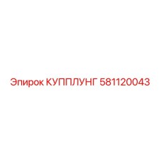 581120043 КУППЛУНГ Epiroc