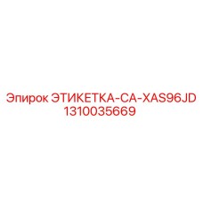 1310035669 ЭТИКЕТКА-CA-XAS96JD Epiroc