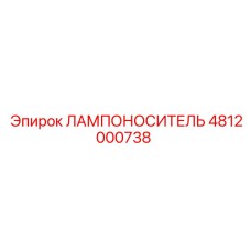 4812000738 ЛАМПОНОСИТЕЛЬ Epiroc