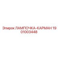 1901003448 ЛАМПОЧКА-КАРМАН Epiroc