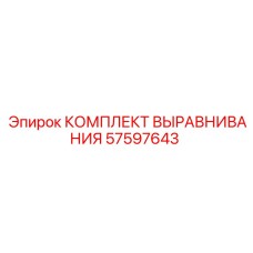 57597643 КОМПЛЕКТ ВЫРАВНИВАНИЯ Epiroc