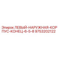 9753202122 ЛЕВЫЙ-НАРУЖНАЯ-КОРПУС-КОНЕЦ-6-5-8 Epiroc