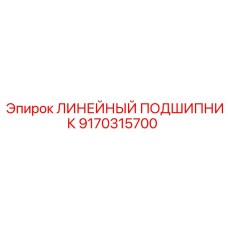 9170315700 ЛИНЕЙНЫЙ ПОДШИПНИК Epiroc