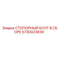 5730023839 СТОПОРНЫЙ БОЛТ В СБОРЕ Epiroc