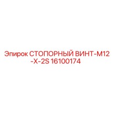 16100174 СТОПОРНЫЙ ВИНТ-M12-X-2S Epiroc