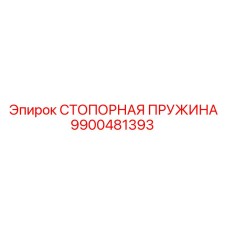 9900481393 СТОПОРНАЯ ПРУЖИНА Epiroc
