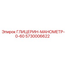 5730006622 ГЛИЦЕРИН-МАНОМЕТР-0-60 Epiroc