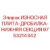 Плита дробильная нижней секции Epiroc 9753214342 с карбидным покрытием