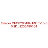 2205490704 ОБСЛУЖИВАНИЕ ЛУ15-30 2К… Epiroc