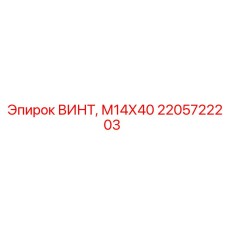 2205722203 ВИНТ, М14Х40 Epiroc