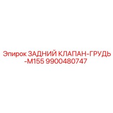 9900480747 ЗАДНИЙ КЛАПАН-ГРУДЬ-M155 Epiroc
