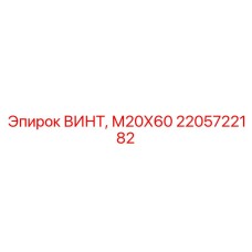 2205722182 ВИНТ, М20Х60 - Epiroc