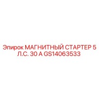 GS14063533 МАГНИТНЫЙ СТАРТЕР 5 Л.С. 30 А Epiroc