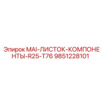 9851228101 MAI-ЛИСТОК-КОМПОНЕНТЫ-R25-T76 Epiroc