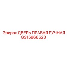 GS15868523 ДВЕРЬ ПРАВАЯ РУЧНАЯ Epiroc