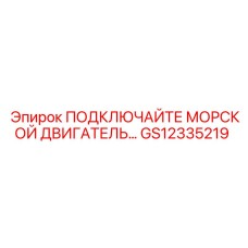 GS12335219 ПОДКЛЮЧЕНИЕ МОРСКОГО ДВИГАТЕЛЯ Epiroc