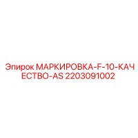 2203091002 МАРКИРОВКА-F-10-КАЧЕСТВО-AS Epiroc