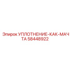58448922 УПЛОТНЕНИЕ-КАК-МАЧТА Epiroc