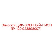 9238980071 ЯЩИК-ВОЕННЫЙ-ПИОНЯР-120 Epiroc