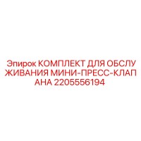 2205556194 КОМПЛЕКТ ДЛЯ ОБСЛУЖИВАНИЯ МИНИ-ПРЕСС-КЛАПАНА Epiroc
