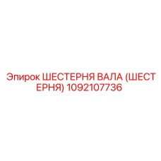 1092107736 ШЕСТЕРНЯ ВАЛА (ШЕСТЕРНЯ) Epiroc