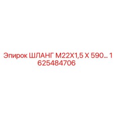 1625484706 ШЛАНГ М22Х1,5 Х 590 Epiroc