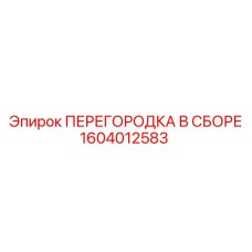 1604012583 - ПЕРЕГОРОДКА В СБОРЕ (Epiroc)