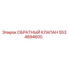 5534894600 ОБРАТНЫЙ КЛАПАН Epiroc