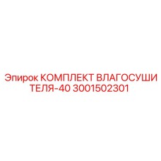 3001502301 КОМПЛЕКТ ВЛАГОСУШИТЕЛЯ-40 Эпирок